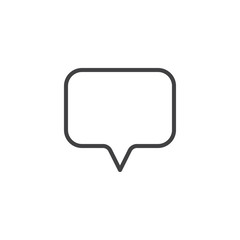 Comment chat bubble outline icon. linear style sign for mobile concept and web design. Square Speech bubbles simple line vector icon. Symbol, logo illustration. Pixel perfect vector graphics