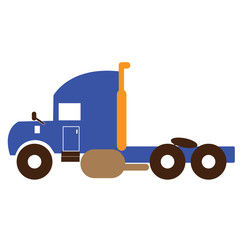 Semirealistic vector illustration of side view of a truck.