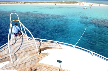 Obraz premium Bateau de plaisance au large d’Hamata (Egypte) 