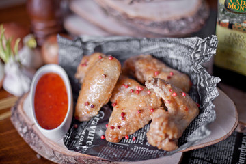 fried wings on a plate