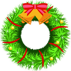 Realistic Christmas wreath