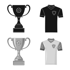Isolated object of soccer and gear sign. Set of soccer and tournament vector icon for stock.