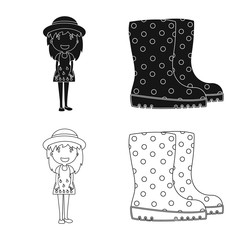 Isolated object of farm and agriculture icon. Collection of farm and plant stock vector illustration.