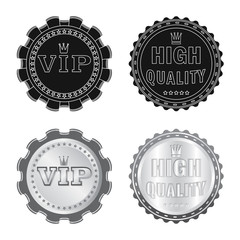 Isolated object of emblem and badge sign. Set of emblem and sticker stock vector illustration.
