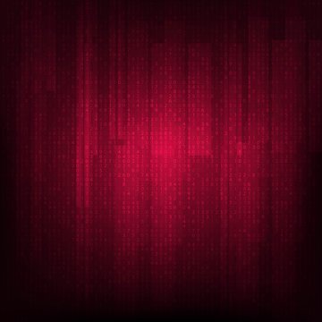 Error. Vector red matrix background with numbers. Abstract background