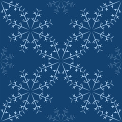 Seamless Snowflakes pattern Background for Christmas and New year. Vector Illustration EPS8