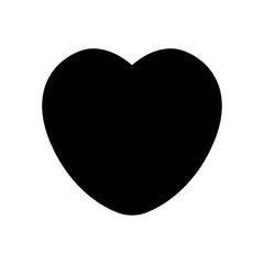 Heart Icon. Black Simple Icon isolated