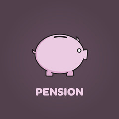 Cartoon piggy bank illustration