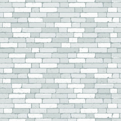 Seamless brick wall. Repeating white texture. Vector illustration