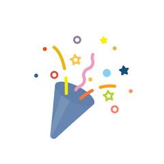 Confetti popper icon vector