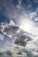Obraz premium Clouds against blue sky as abstract background