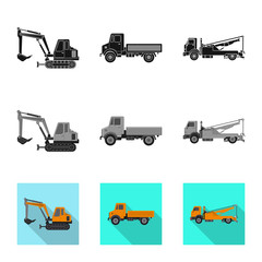 Vector illustration of build and construction icon. Collection of build and machinery stock vector illustration.