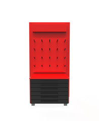 phone accessory display stand, retail display stand with hook for product , display stands isolated on white background. 3d illustration