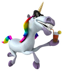 Fun unicorn - 3D Illustration