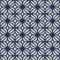 Japanese Indigo Petal Square Pattern