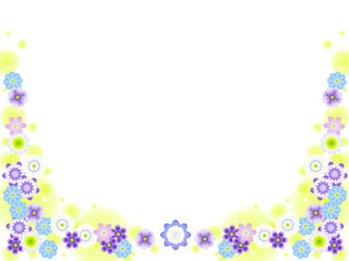 雪割草の花のフレーム