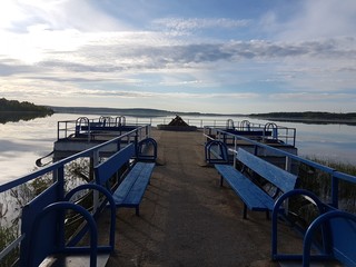 pier at dawn