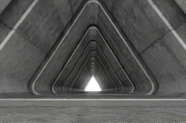 Concrete Tunnel Backdrop Stage