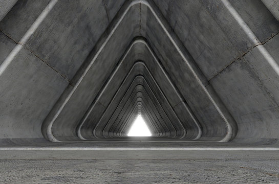 Concrete Tunnel Backdrop Stage