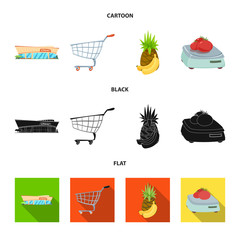 Vector design of food and drink icon. Collection of food and store stock vector illustration.