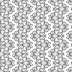 Black abstract seamless pattern. Fashion graphic background design. Modern stylish abstract texture. Monochrome template for prints, textiles, wrapping, wallpaper, website etc. Vector illustration.