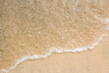 The water wave on sand surface