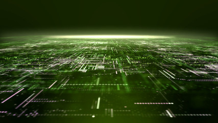 futuristic digital matrix particles grid virtual reality abstract cyber space environment background