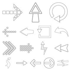 Isolated object of element and arrow sign. Collection of element and direction stock symbol for web.
