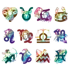 Set of horoscope symbols illustration © Rawpixel.com