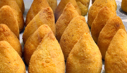 balls of rice also called arancini di riso in the italian langua