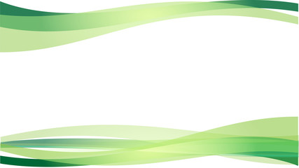 The Abstract vector image  Green wave on white background.