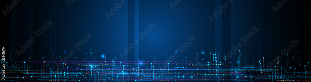 Leinwandbilder vector banner design circuit board. illustration abstract modern futuristic, engineering, technology