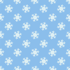 Seamless Snowflakes pattern Background for Christmas and New year. Vector Illustration EPS8