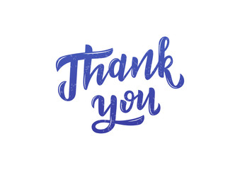 Hand drawn lettering phrase Thank you