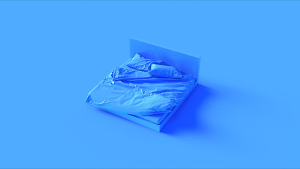 Blue Bed 3d illustration 3d rendering