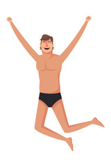 Fototapeta premium Man in swimsuit