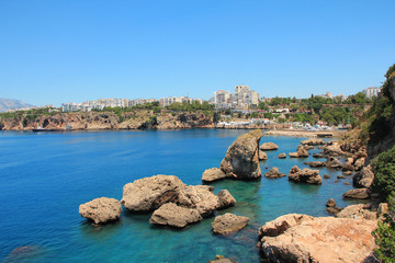 See port in Kaleici - old town in Antalya, Turkey