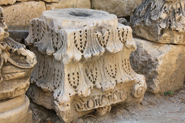 Fototapeta na wymiar Ancient Greek-Roman amphitheatre in Myra, old name - Demre, Turkey