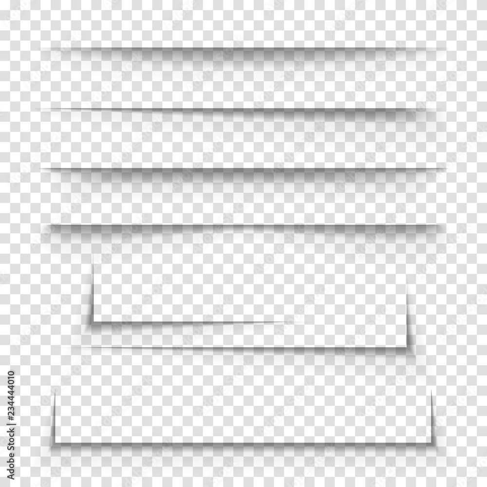 Poster realistic 3d detailed paper shadow effects set. vector
