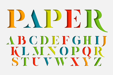 Colorful stencil alphabet