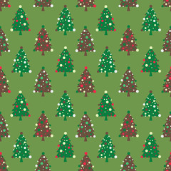Obraz premium New Year seamless pattern, vector