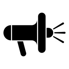 Loudspeaker megaphone icon black color illustration