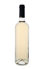 Bottle of wine on white background