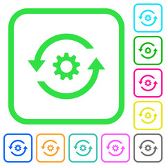 Refresh settings vivid colored flat icons