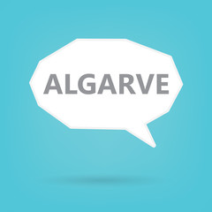 Algarve word on a speech bubble- vector illustration