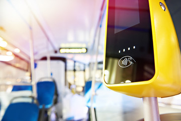 Payment terminal in bus