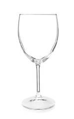 Clean empty glass on white background