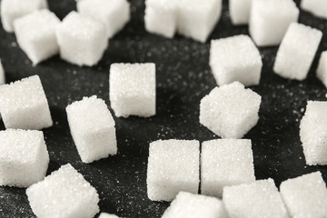 Sugar on dark background