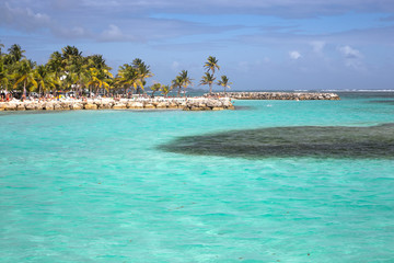 Beautiful view of caribbean lagoon