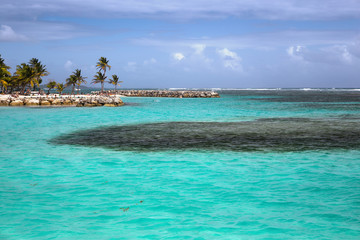 Beautiful view of caribbean lagoon